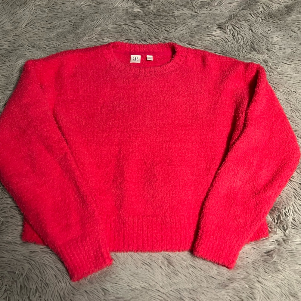Hot pink GAP kids fuzzy sweater NWOT